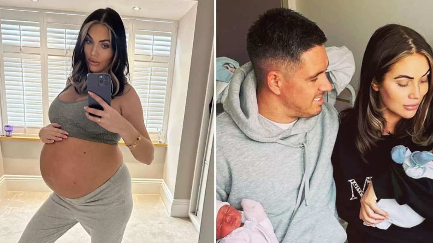 Amy Childs shares first pictures of adorable twins