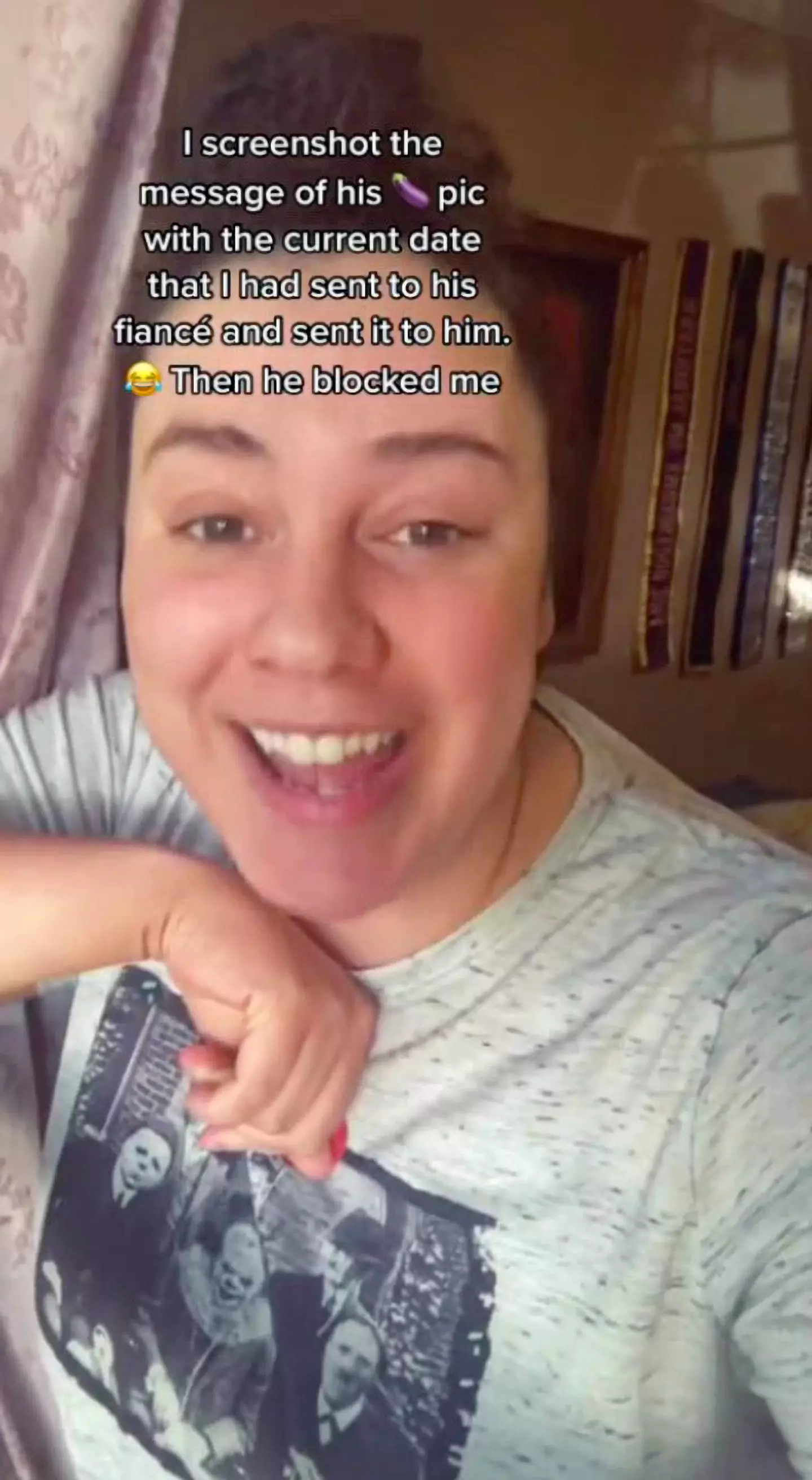 She sent his fiancée one his nude photos from yesteryear but with the current date.