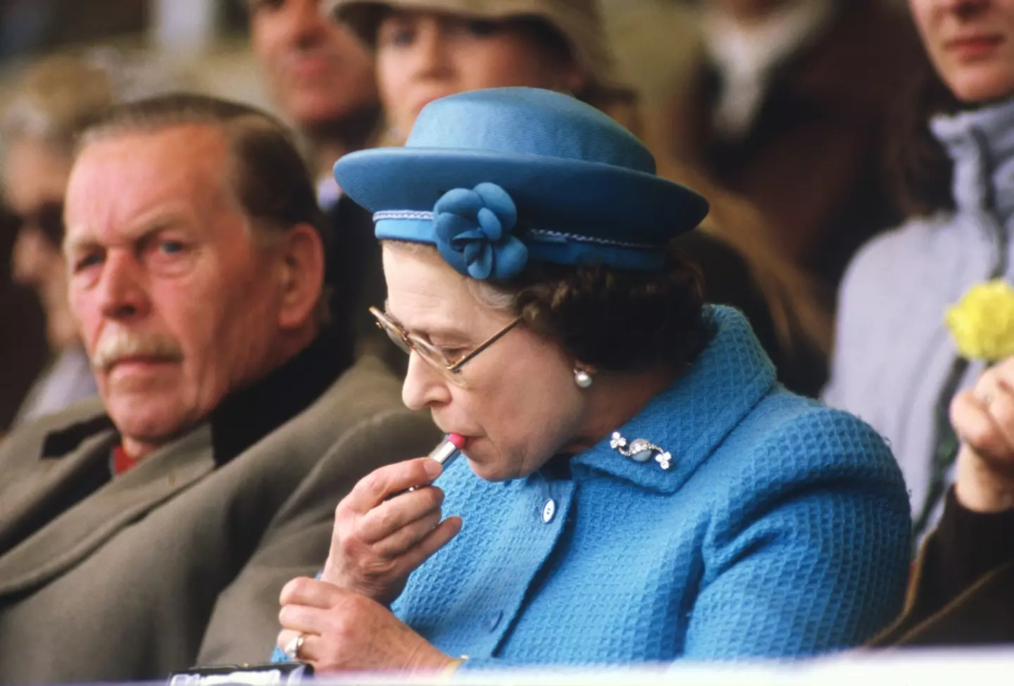 If the Queen was seen applying lipstick in public, it meant she was ready to leave. (David Levenson/Getty Images)