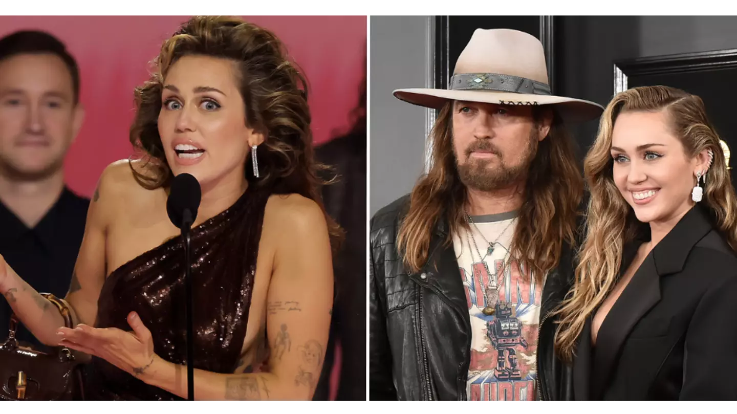Miley Cyrus 'snubs' dad Billy Ray Cyrus in Grammys speech after winning record of the year