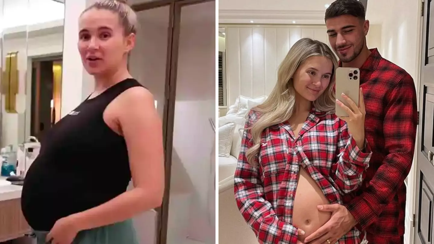 Molly-Mae Hague hits back at trolls who claim her baby bump is too big
