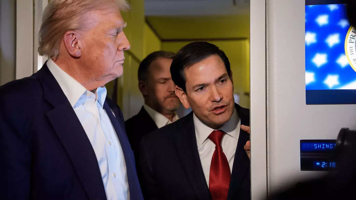 Marco Rubio explains why he hides from Trump whilst napping on Air Force One