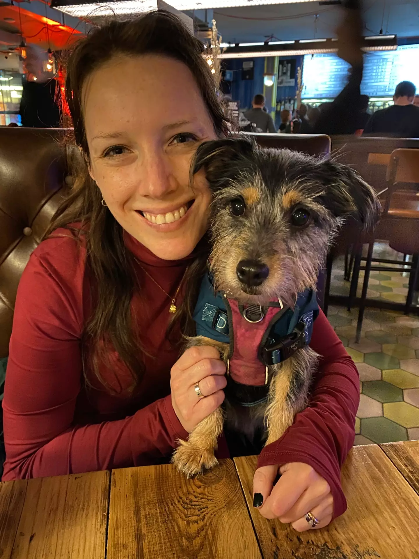 Catherine with pooch Paisley.