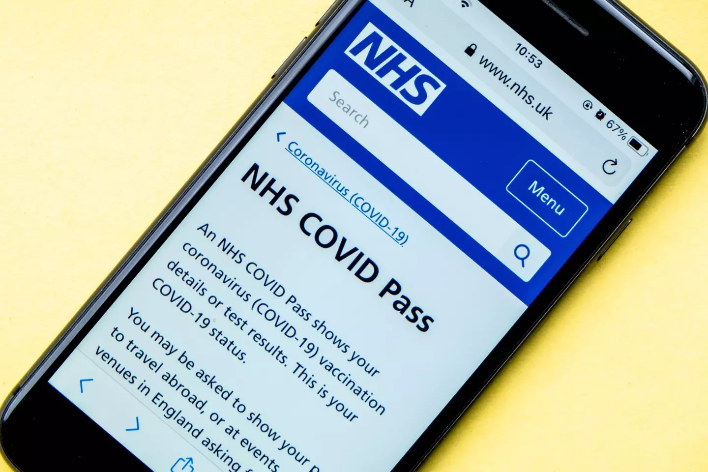 You can access your Covid pass via a smartphone (