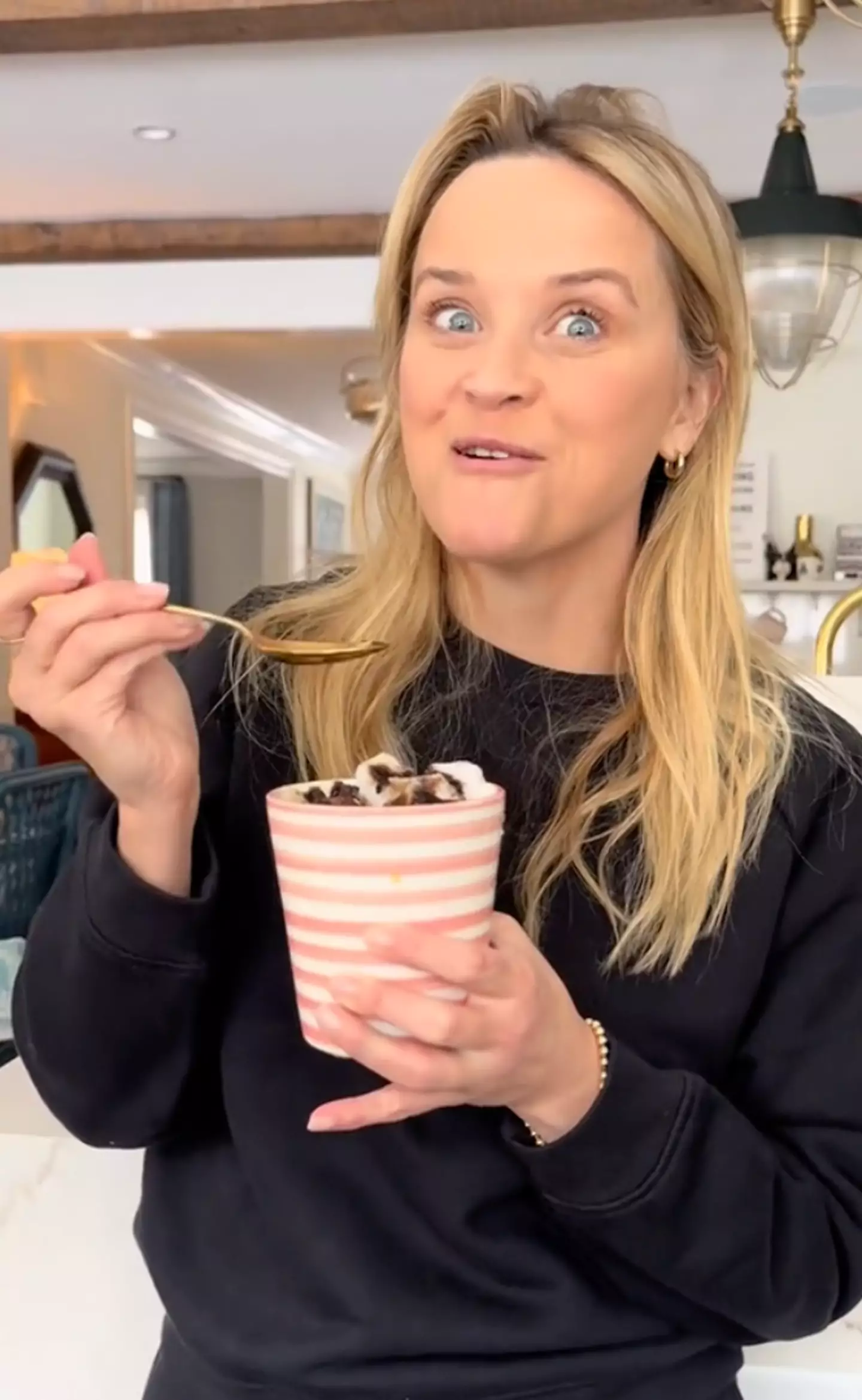 Reese shared her new sweet snack on social media.