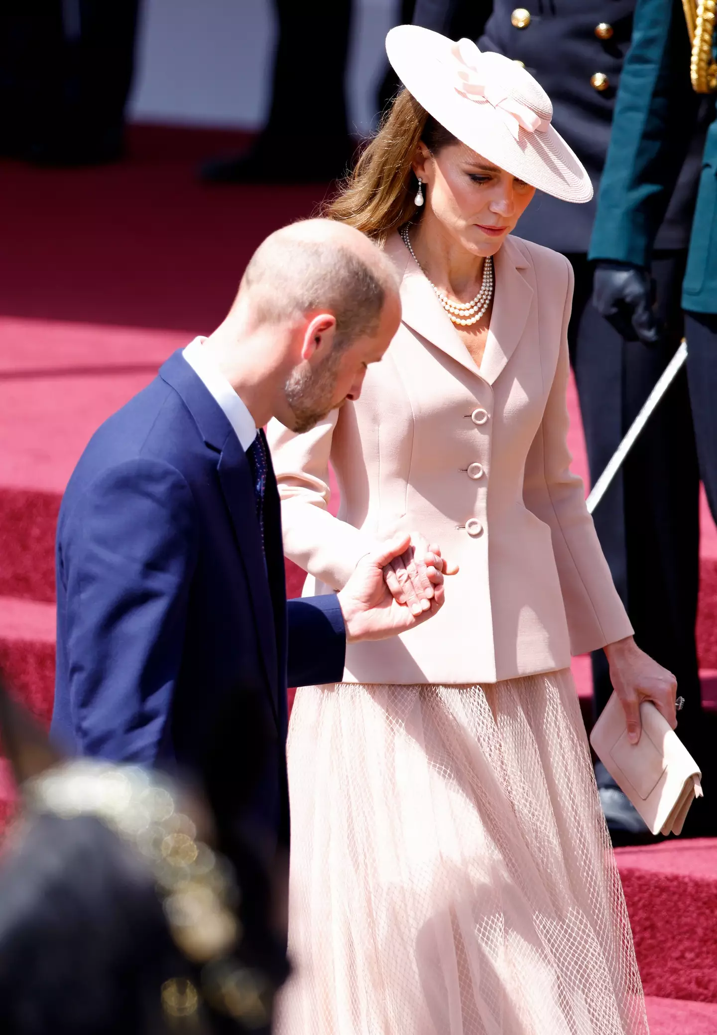 Kate appeared to be holding the tip of William's hand (Max Mumby/Indigo/Getty Images)