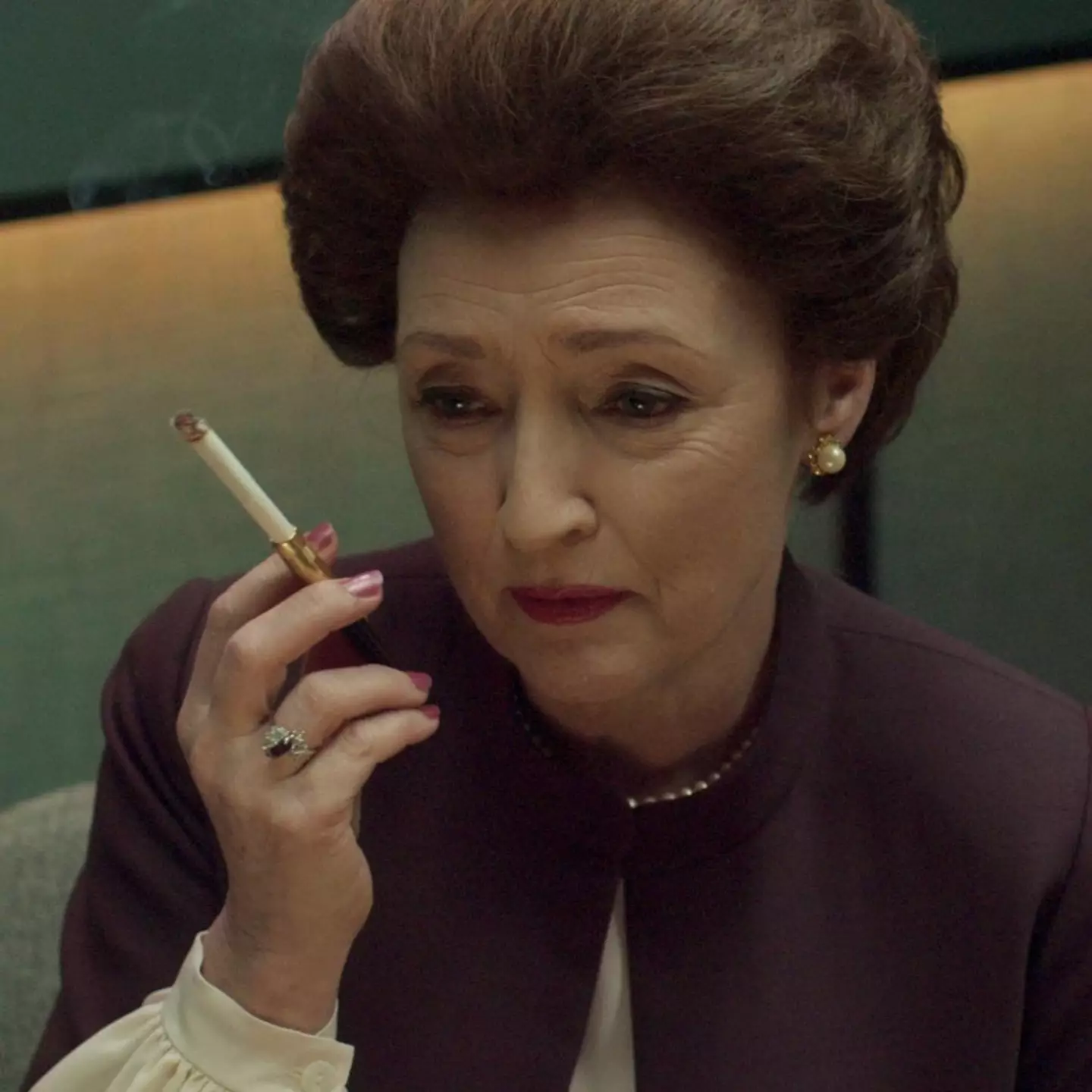 Manville as Princess Margaret in The Crown.