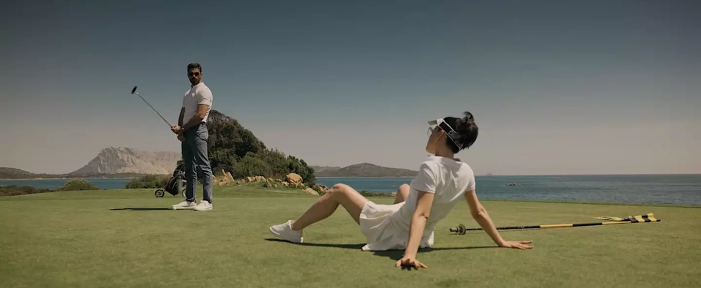 Fans are now apparently traumatised by the golf scene - which happened around 16 minutes into the film (Netflix).