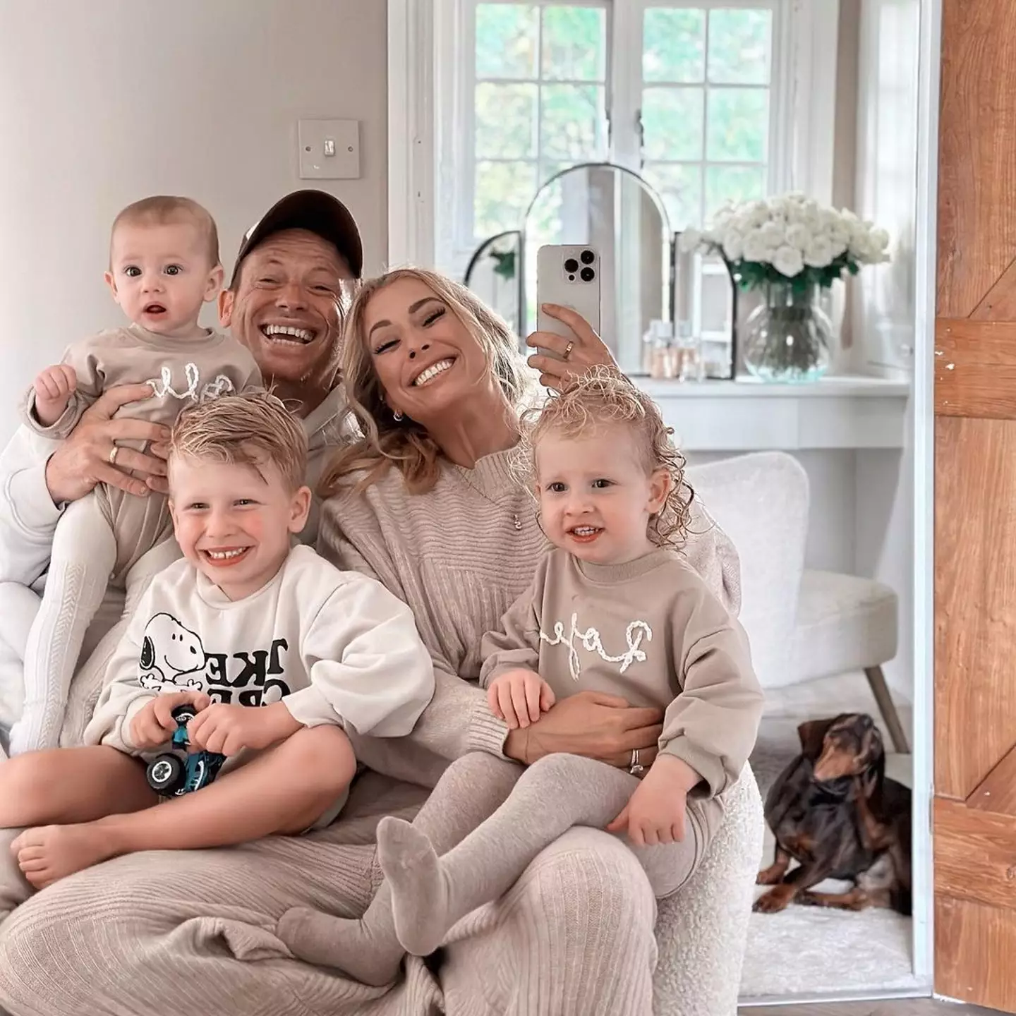 Stacey appeared to spend a wholesome weekend at home with her family.