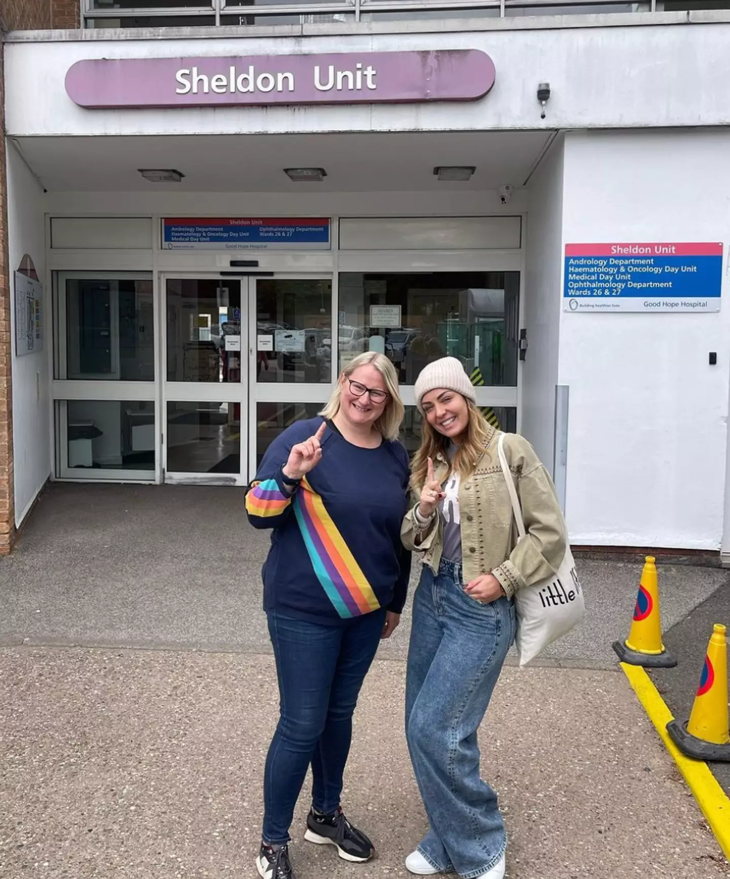 Amy wore a cold cap for her first round of chemotherapy.