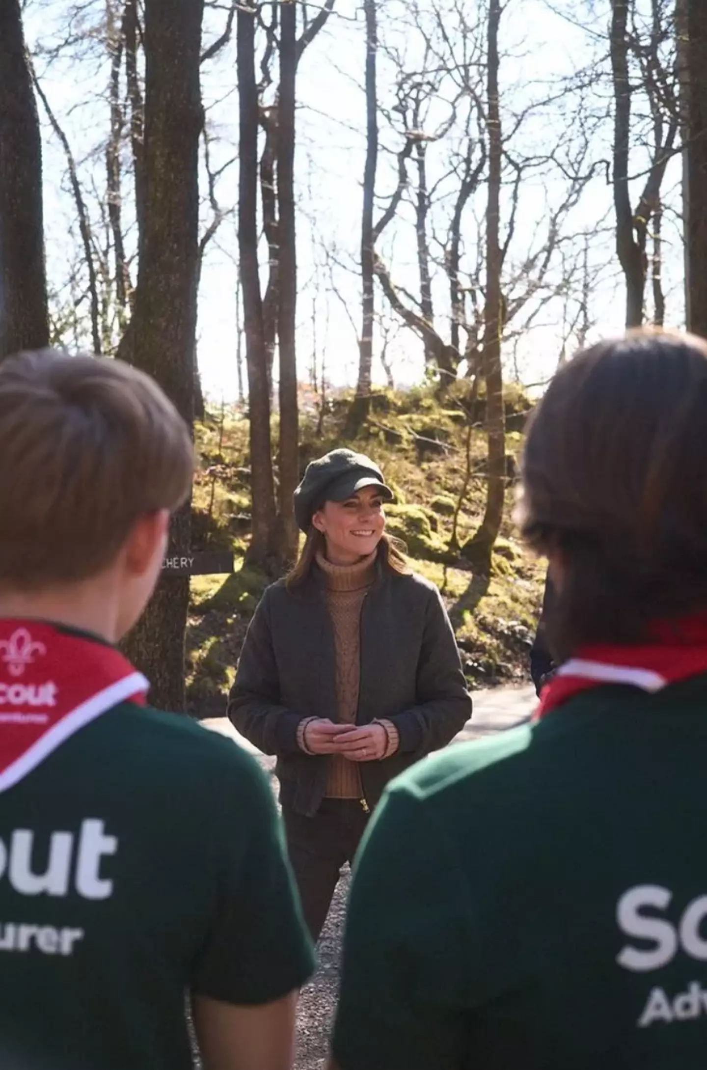 Kate was spotted without the iconic ring in a recent Instagram video promoting the Scouts (Instagram/@princeandprincessofwales)