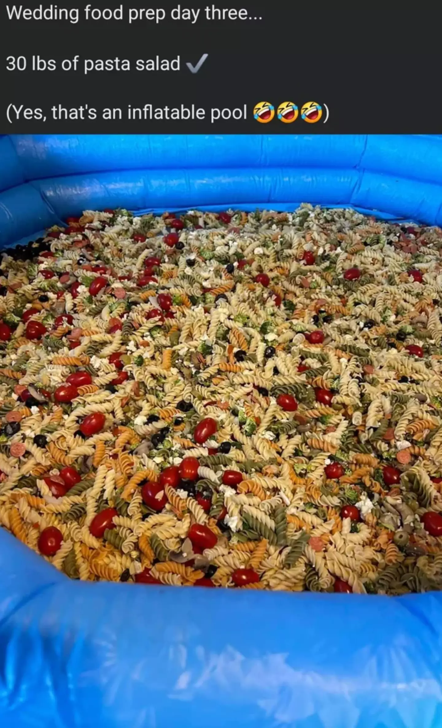 People were horrified at the pasta.