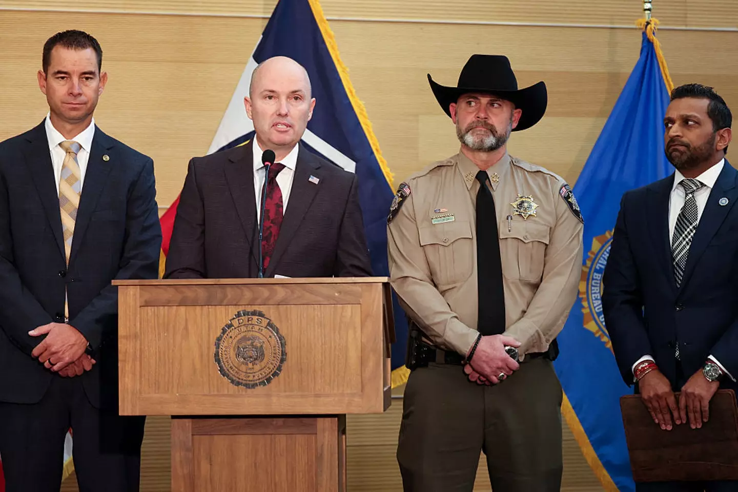 Utah Governor Spencer Cox explained how police caught Robinson (PATRICK T. FALLON / Contributor / Getty Images)