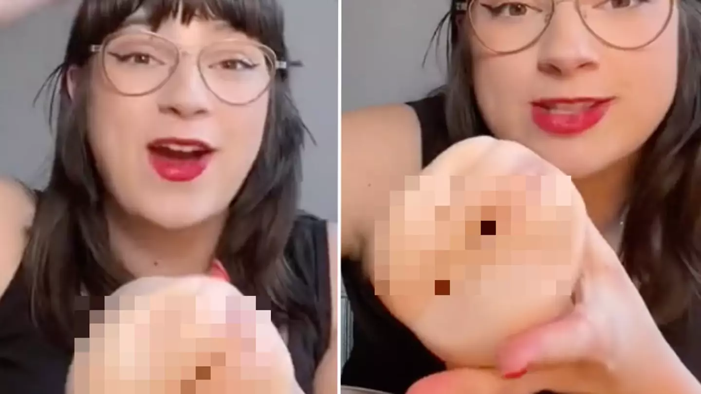 Woman uses fake vagina to show what to do in tampon emergency