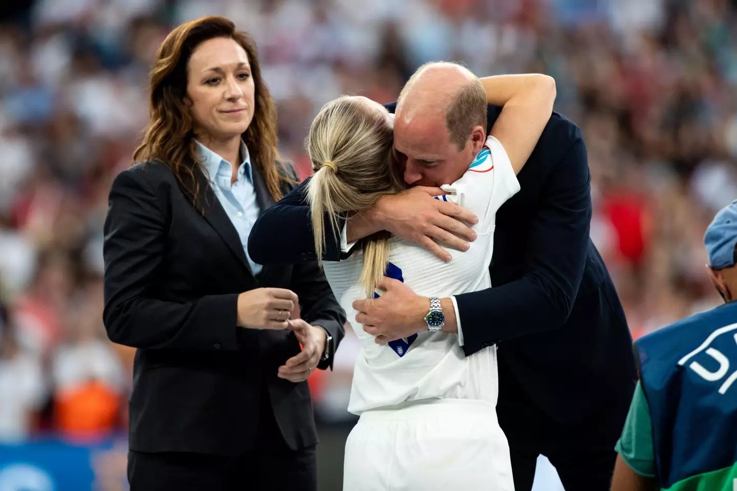 Prince William celebrated with the team.