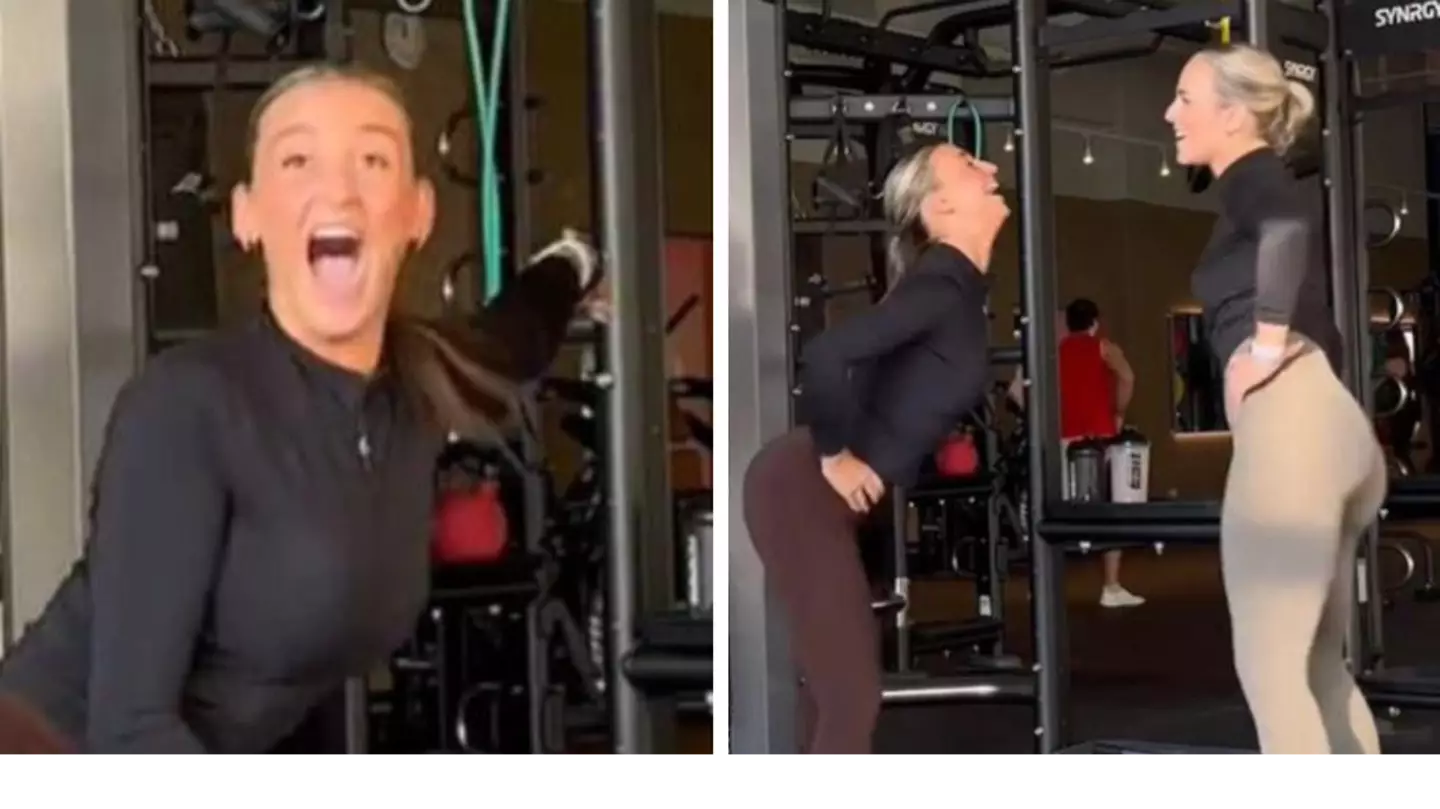 Influencers slammed as 'disgusting and gross' after mocking fellow gym goer