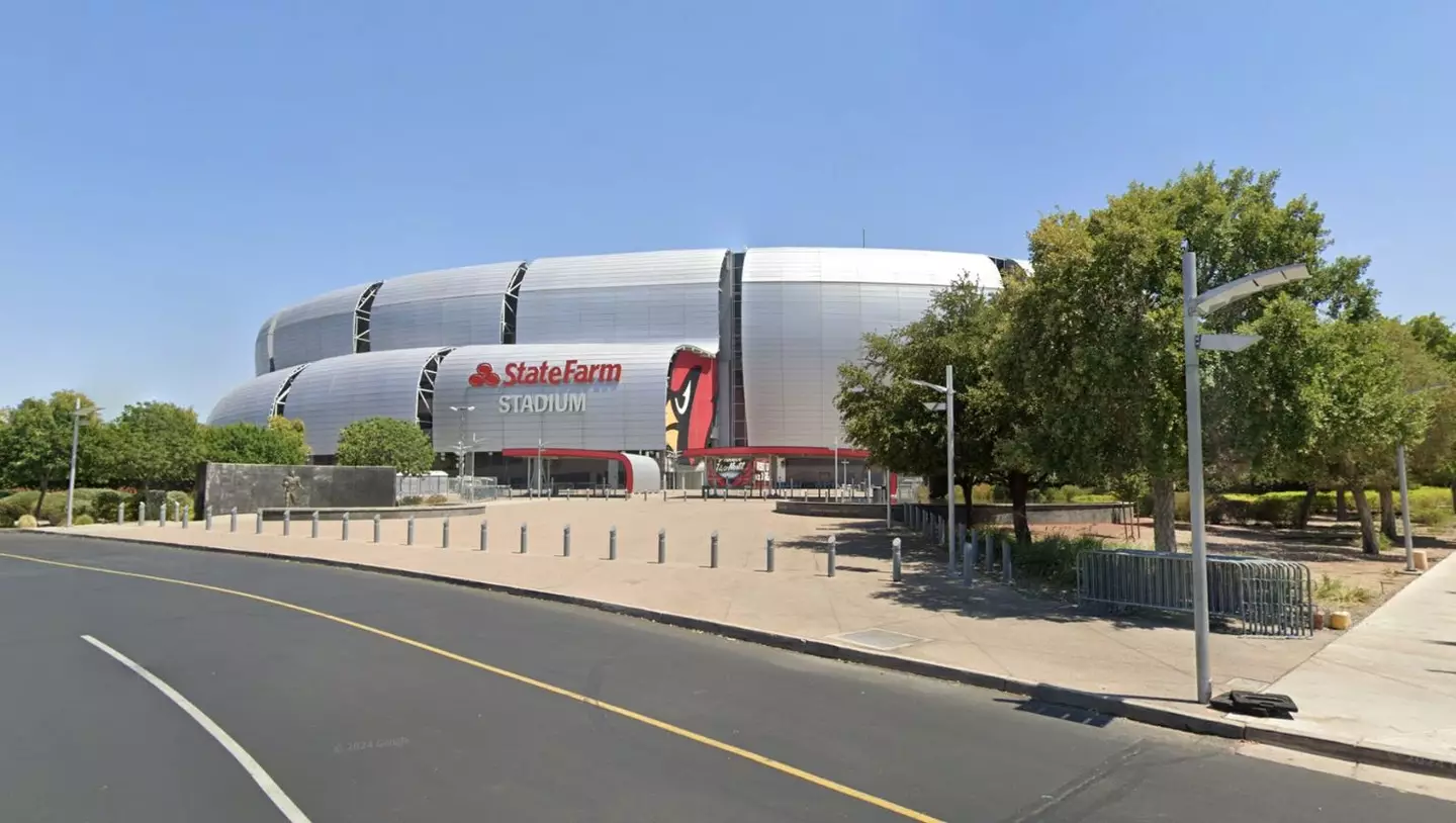 Bags are not allowed into the State Farm Stadium during the funeral service (Google Maps)