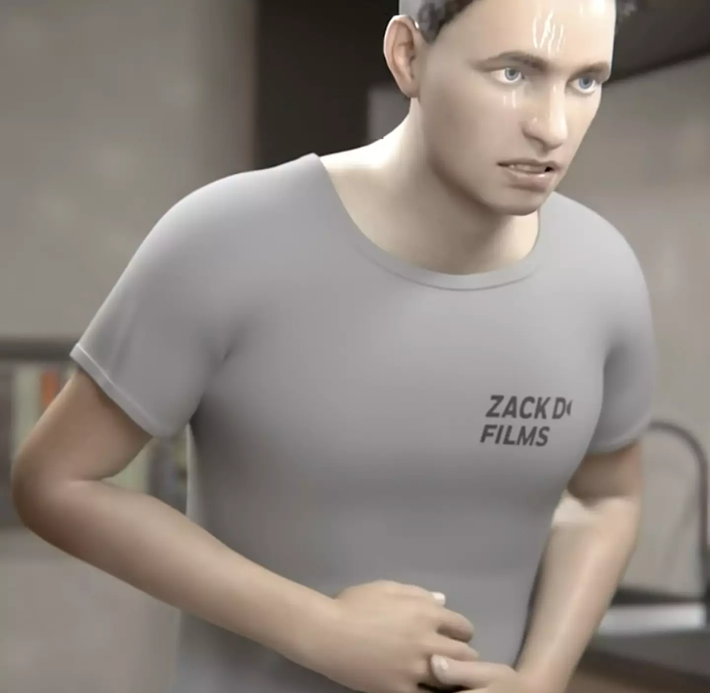 Viewers were left horrified by scenes of nausea and an upset stomach (YouTube/Zackdfilms)