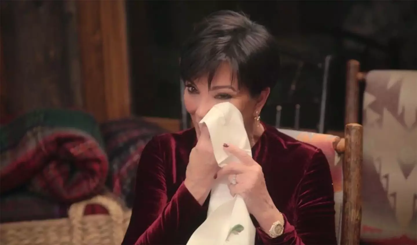 Kris broke down in tears as she opened up to her family (Hulu/Disney+)
