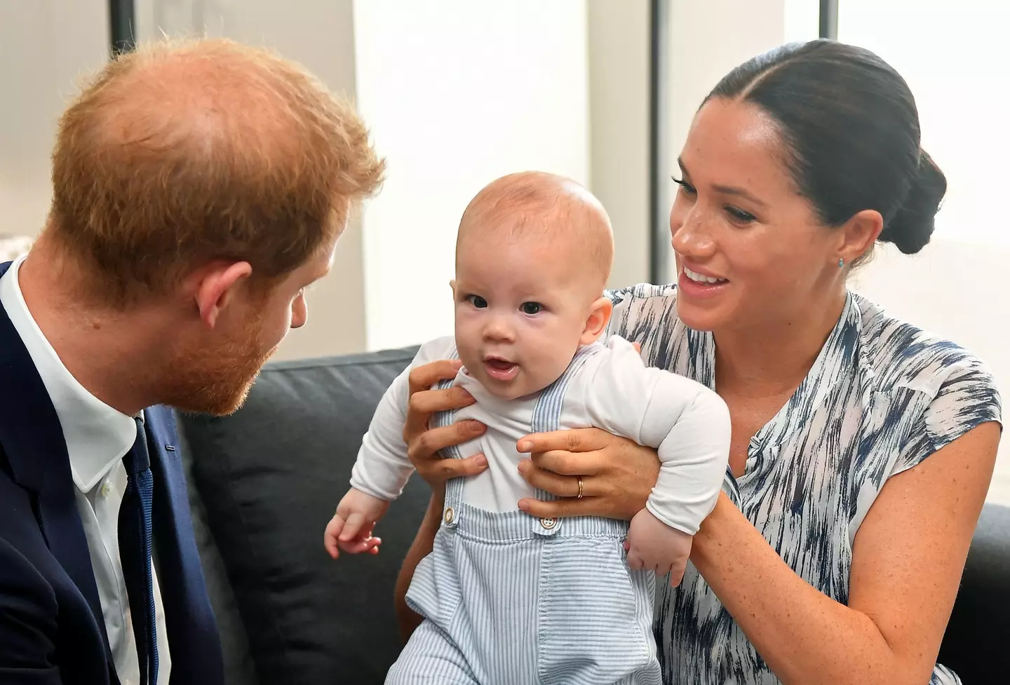 Meghan and Harry with their son Archie in 2019.