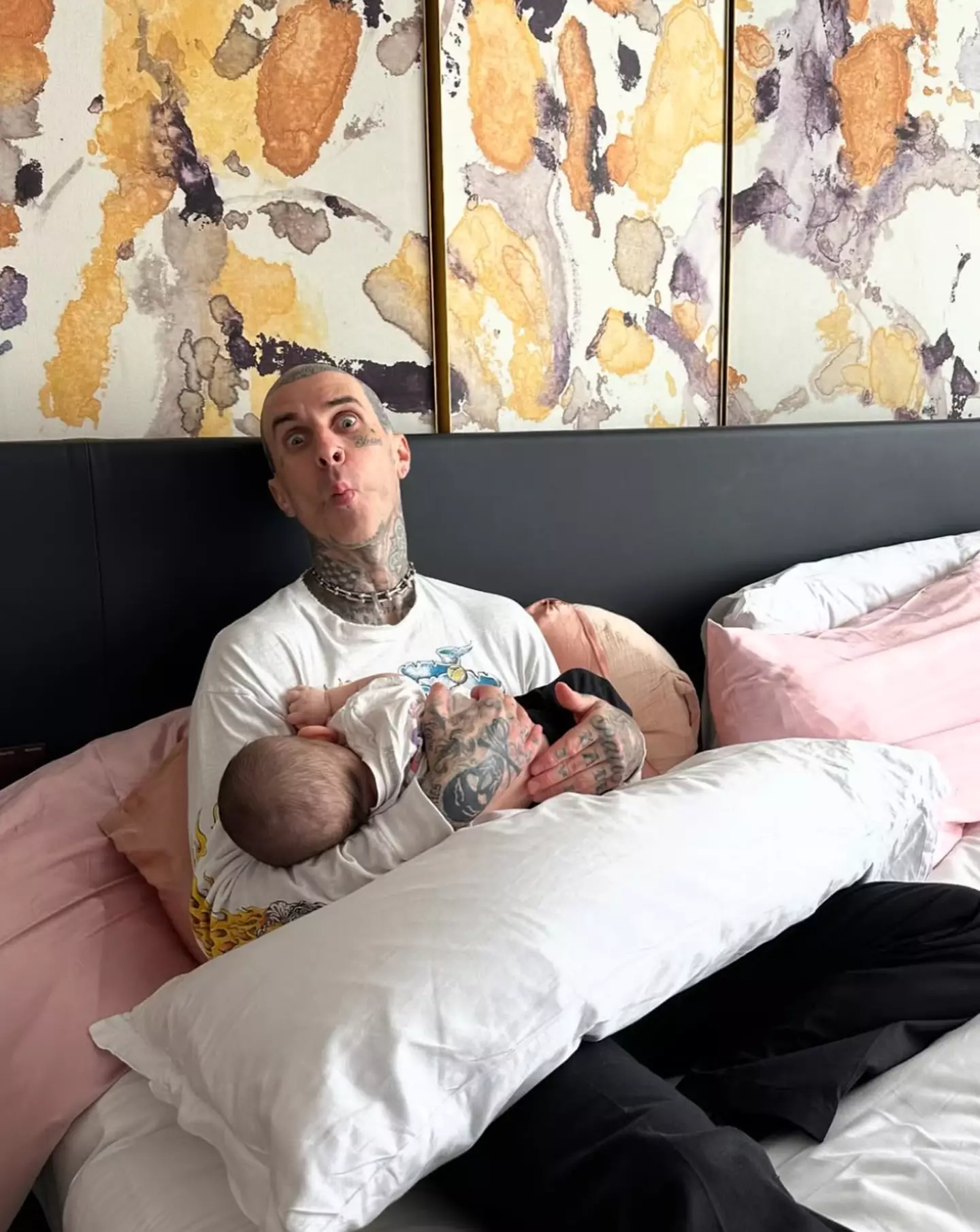 Kourtney shares Rocky with husband Travis Barker (Instagram/@kourtneykardash)