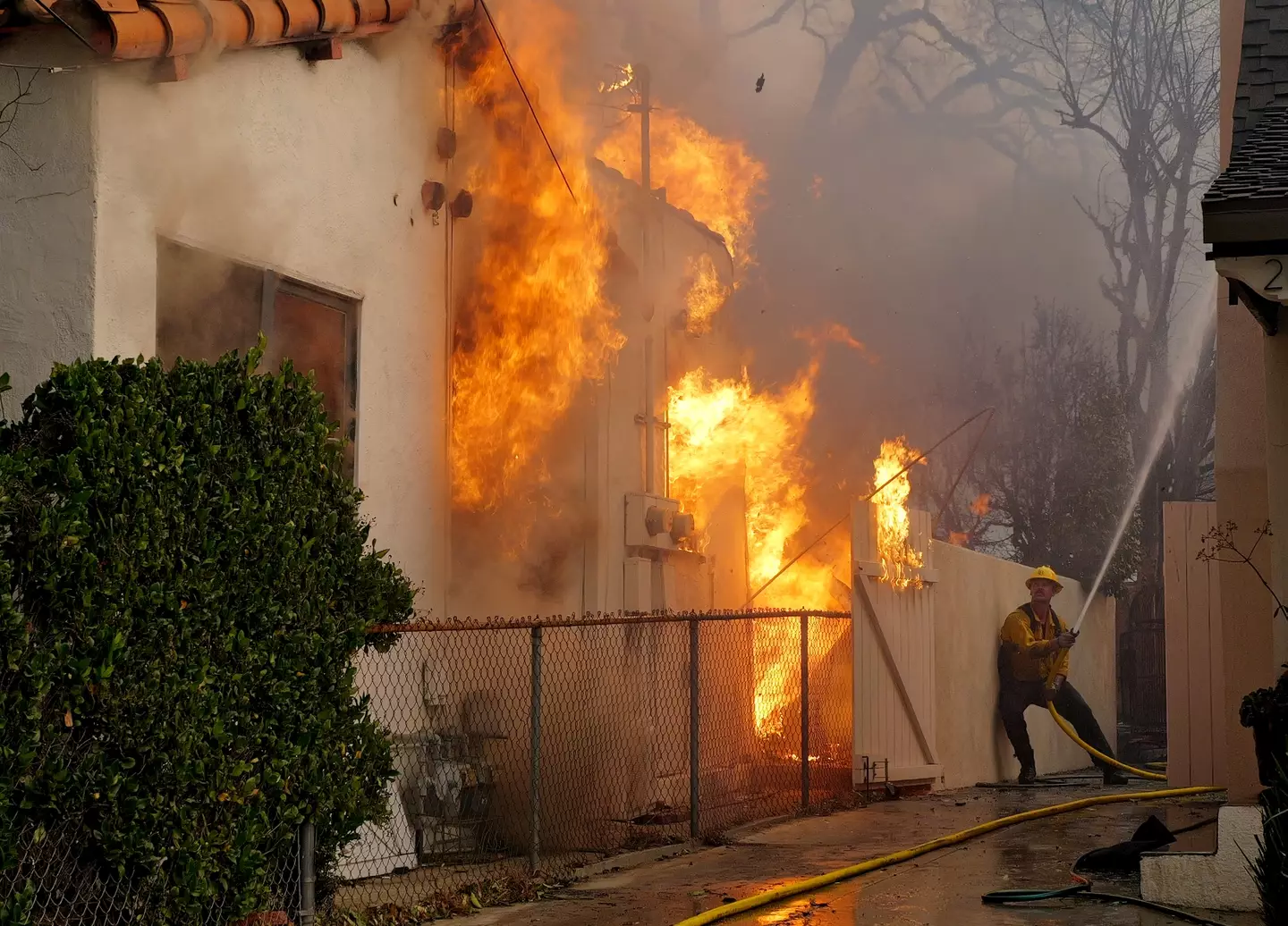 The fires started last Tuesday (7 January) (Nick Ut/Getty Images)
