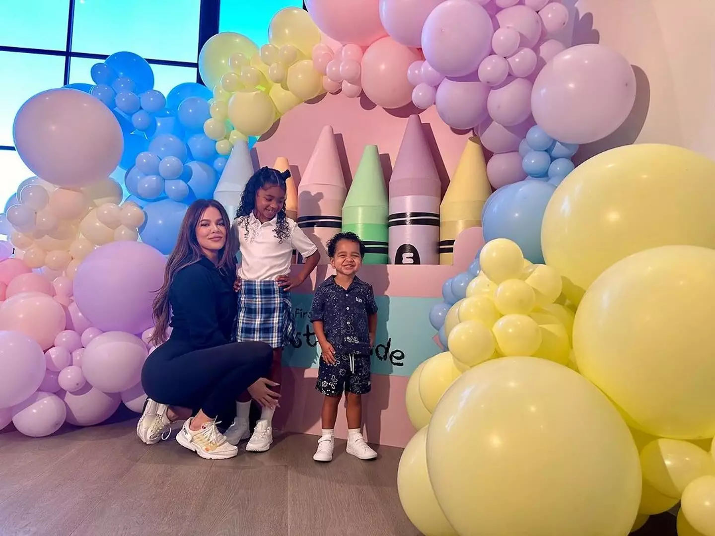 Khloe Kardashian was slammed for the 'wasteful' celebration. (Instagram/@khloekardashian)