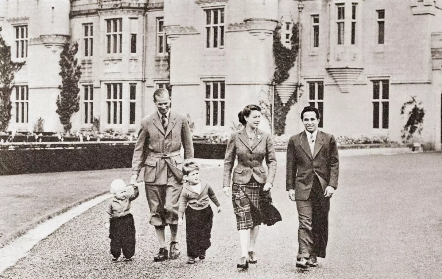The Queen and her family pictured in 1952.