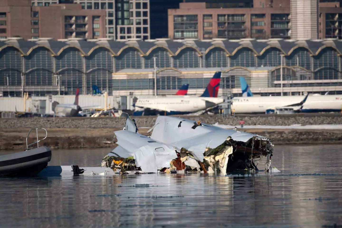The American Airlines flight from Wichita, Kansas collided mid-air with a military Black Hawk helicopter while on approach to Ronald Reagan Washington National Airport (Handout / Handout / Getty Images)