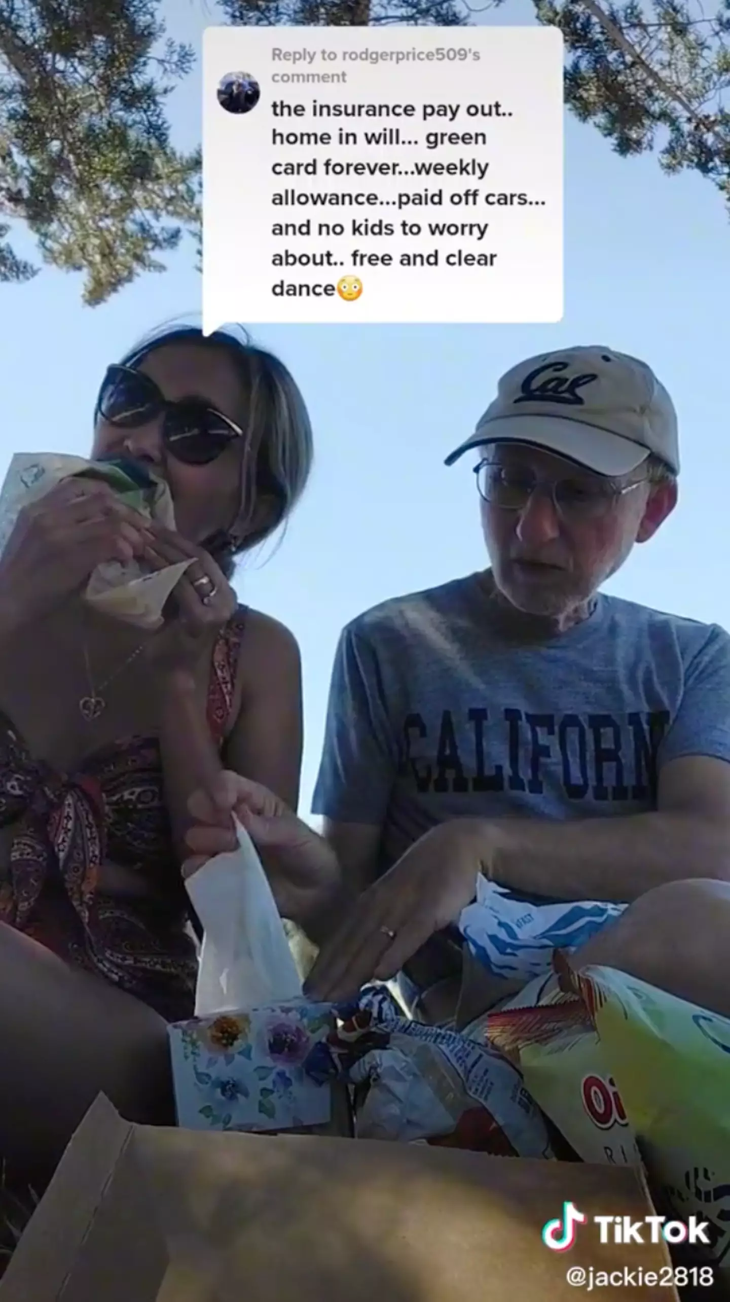 The happy couple seem unphased by trolls.