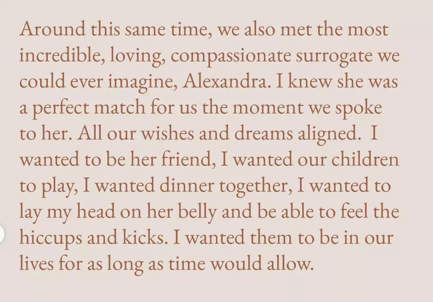 Teigen made her love for Alexandra clear.