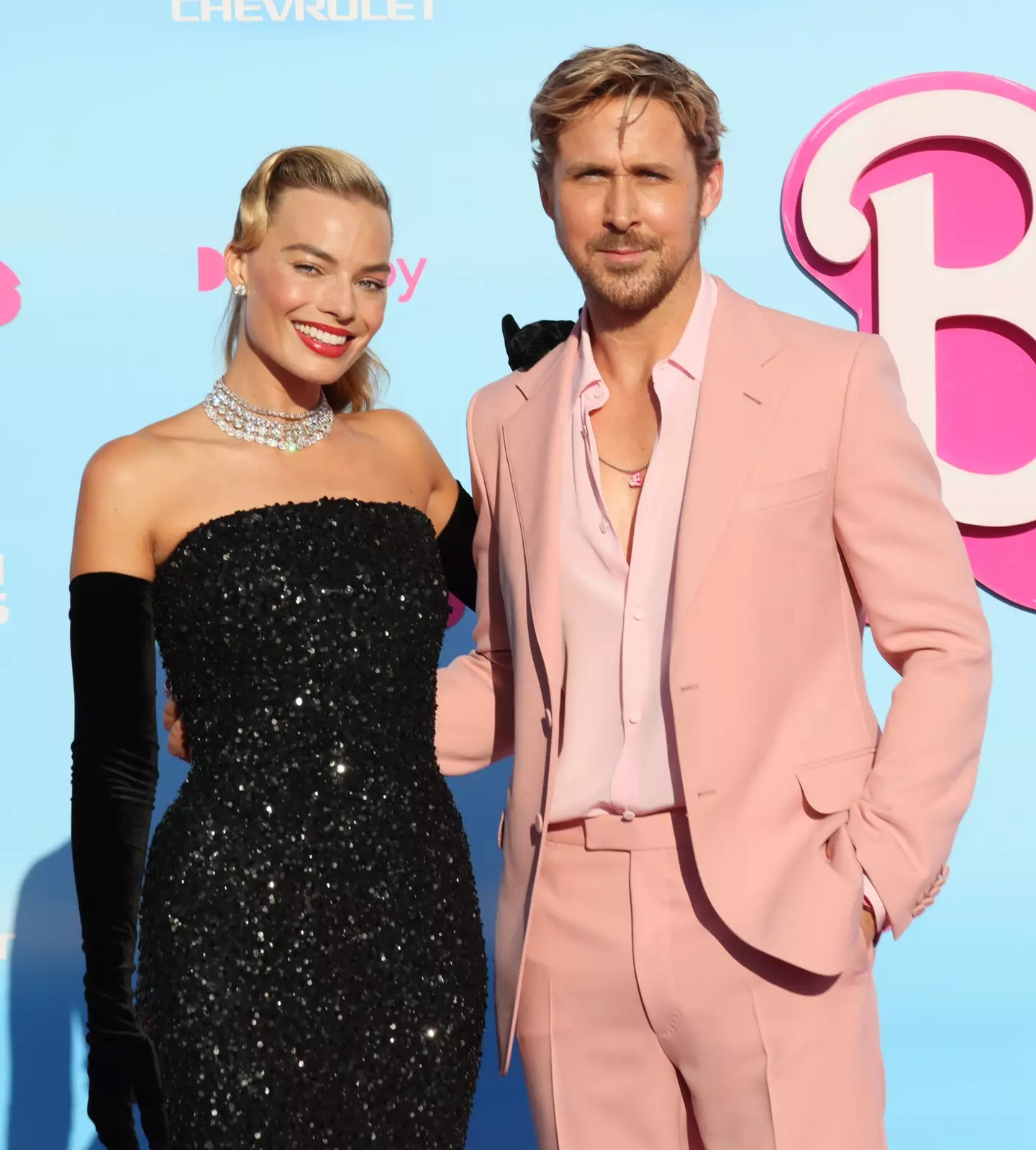 Margot Robbie and Ryan Gosling on the red carpet.