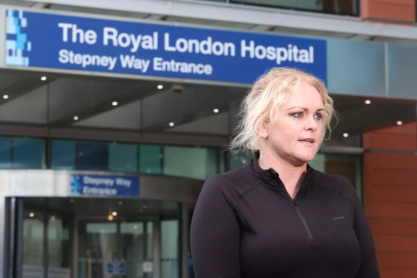 Archie Battersbee's mum Hollie Dance outside The Royal London Hospital.