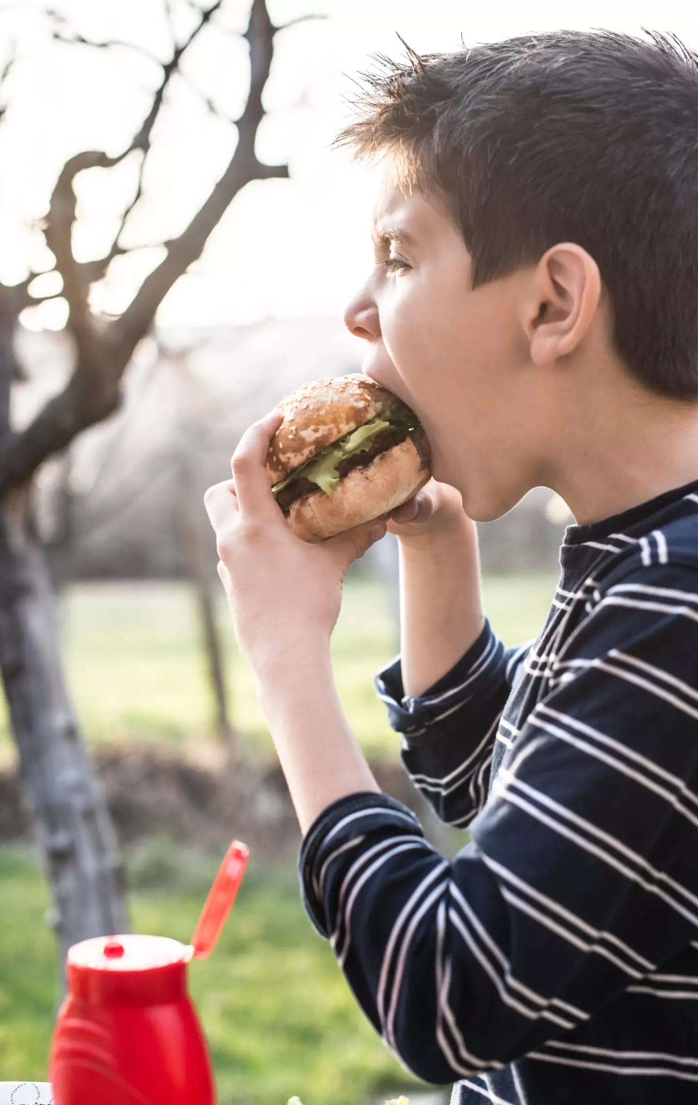 Despite apparently being vegetarian, Alex was eating meat at the party.