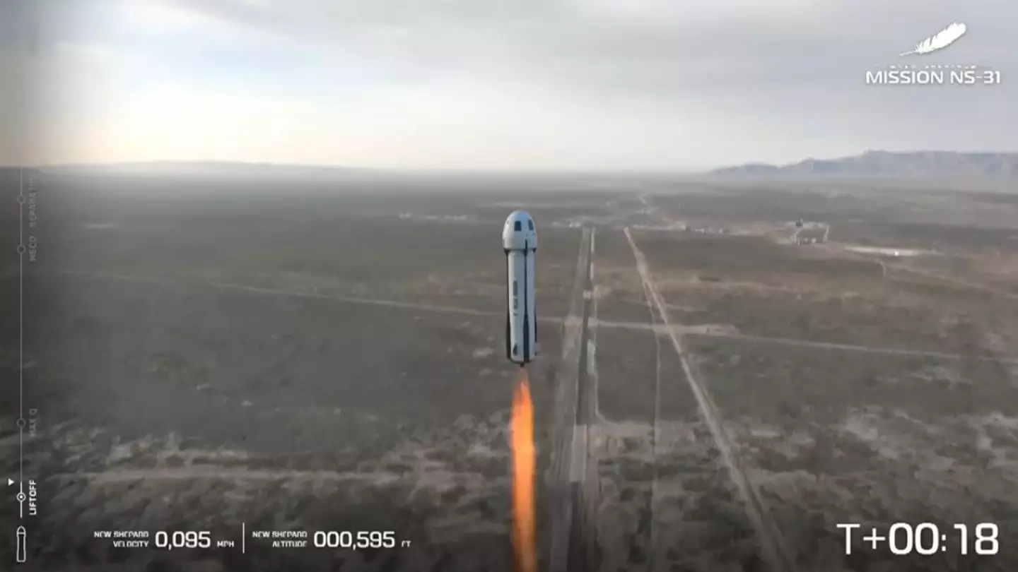 The Blue Origin rocket officially departed earlier today (Blue Origin)