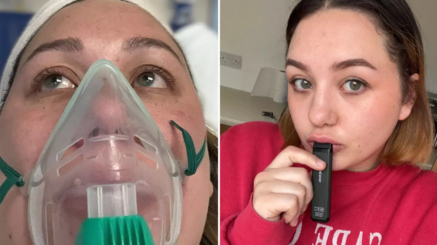 Mum 'almost died' from vaping after being rushed to hospital unable to breathe