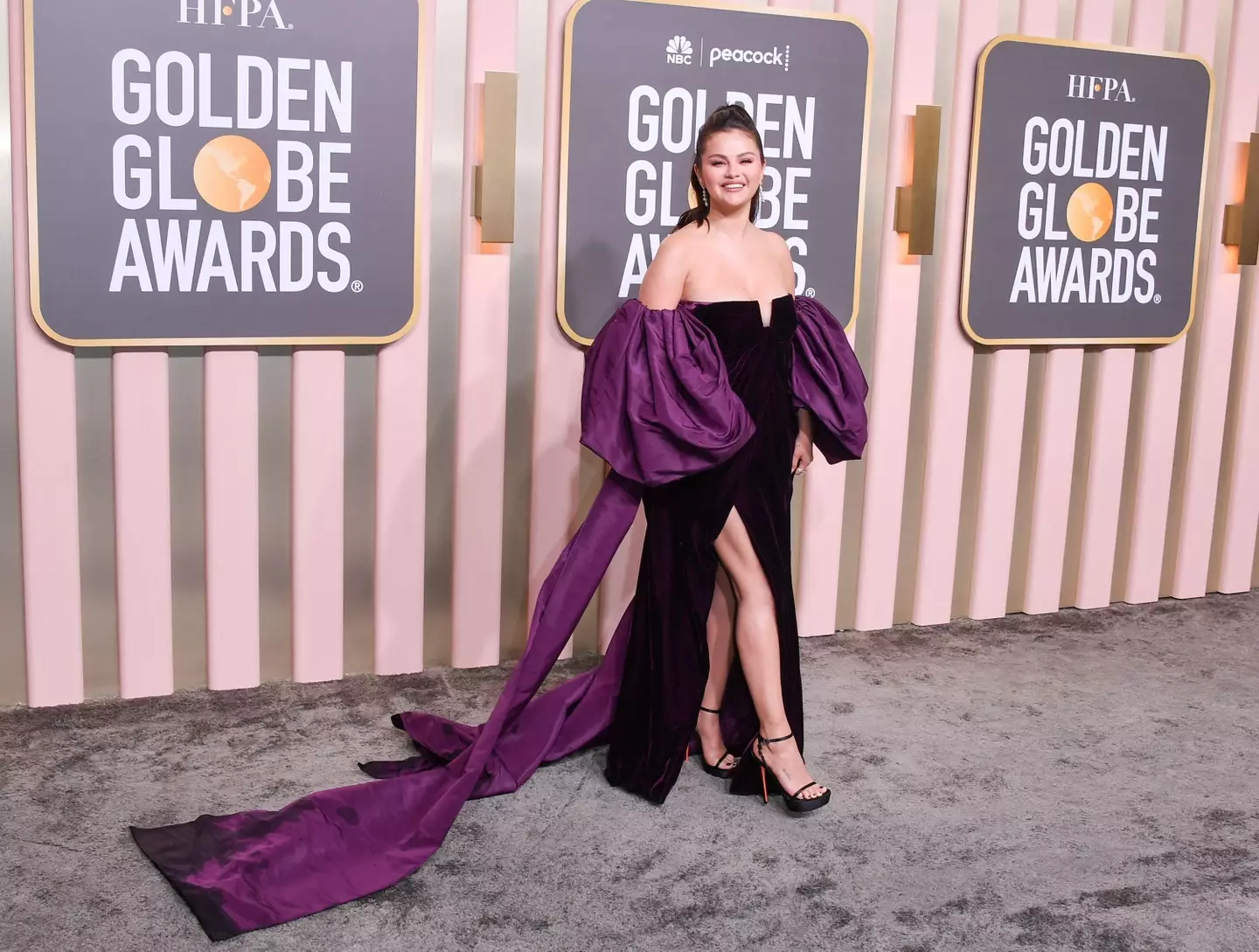 Selena Gomez at the 2023 Golden Globes in January.