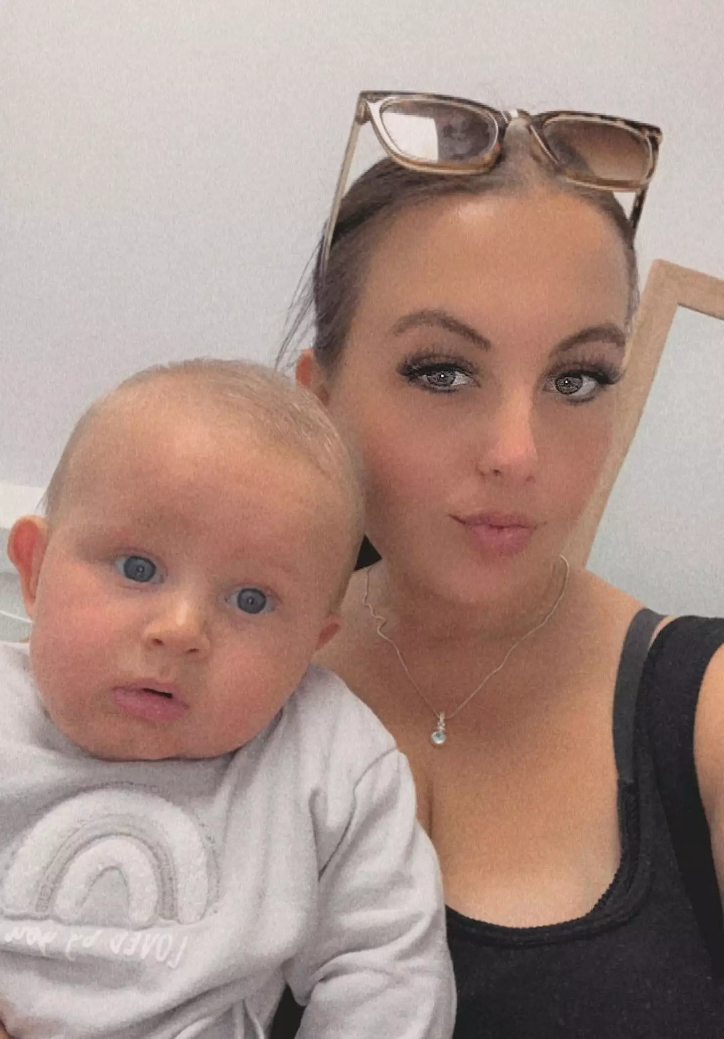 Kourtney with son Bentley.