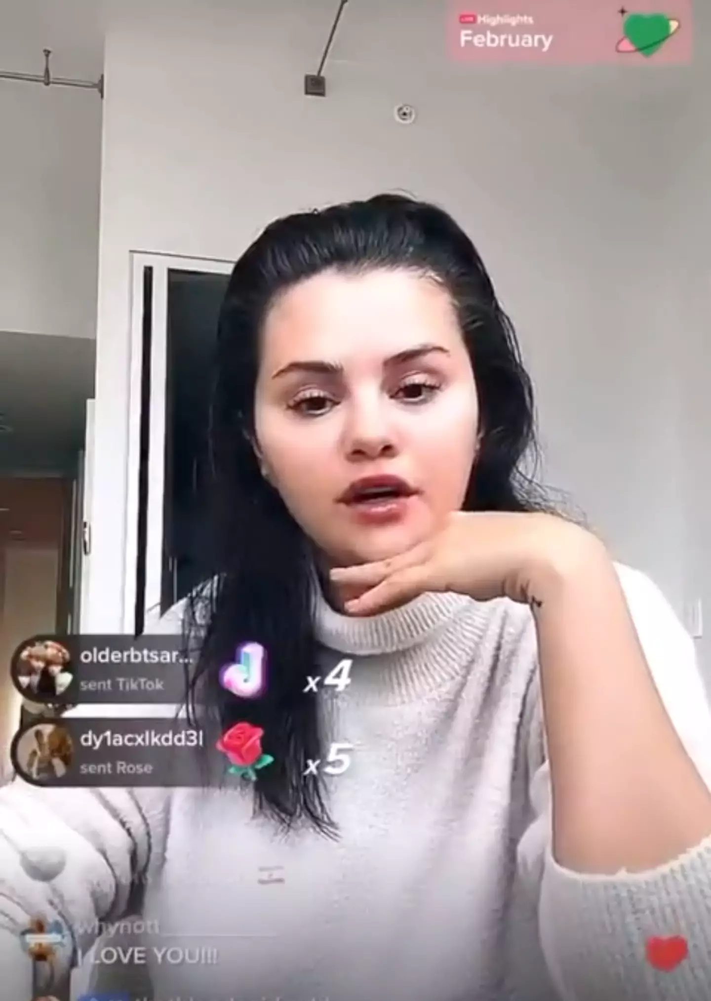 Selena spoke to fans on TikTok.