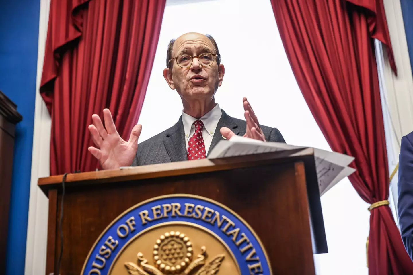 Sherman denied he was looking at pornography and said the photos came up because of the 'algorithm'