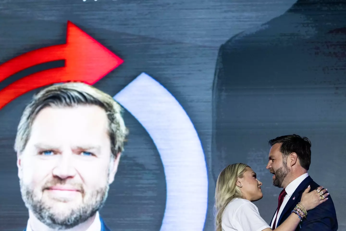 Some onlookers slammed the hug as inappropriate (Brad Vest/Getty Images)