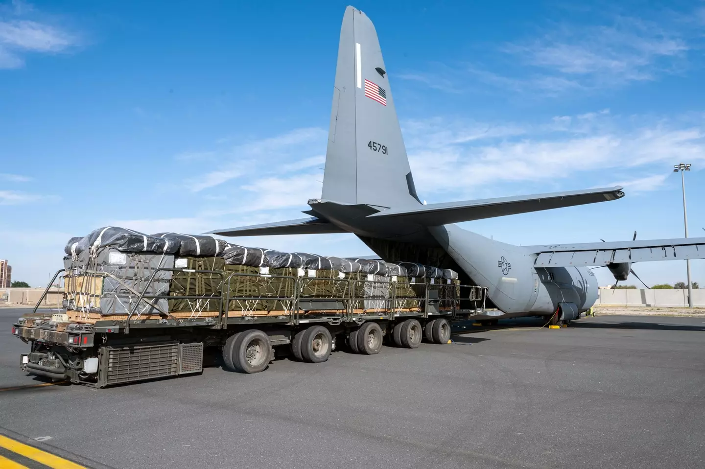 Gaza is facing a rapidly deteriorating starvation crisis as Israel continues to block aid into the territory (U.S. Air Force via Getty Images)