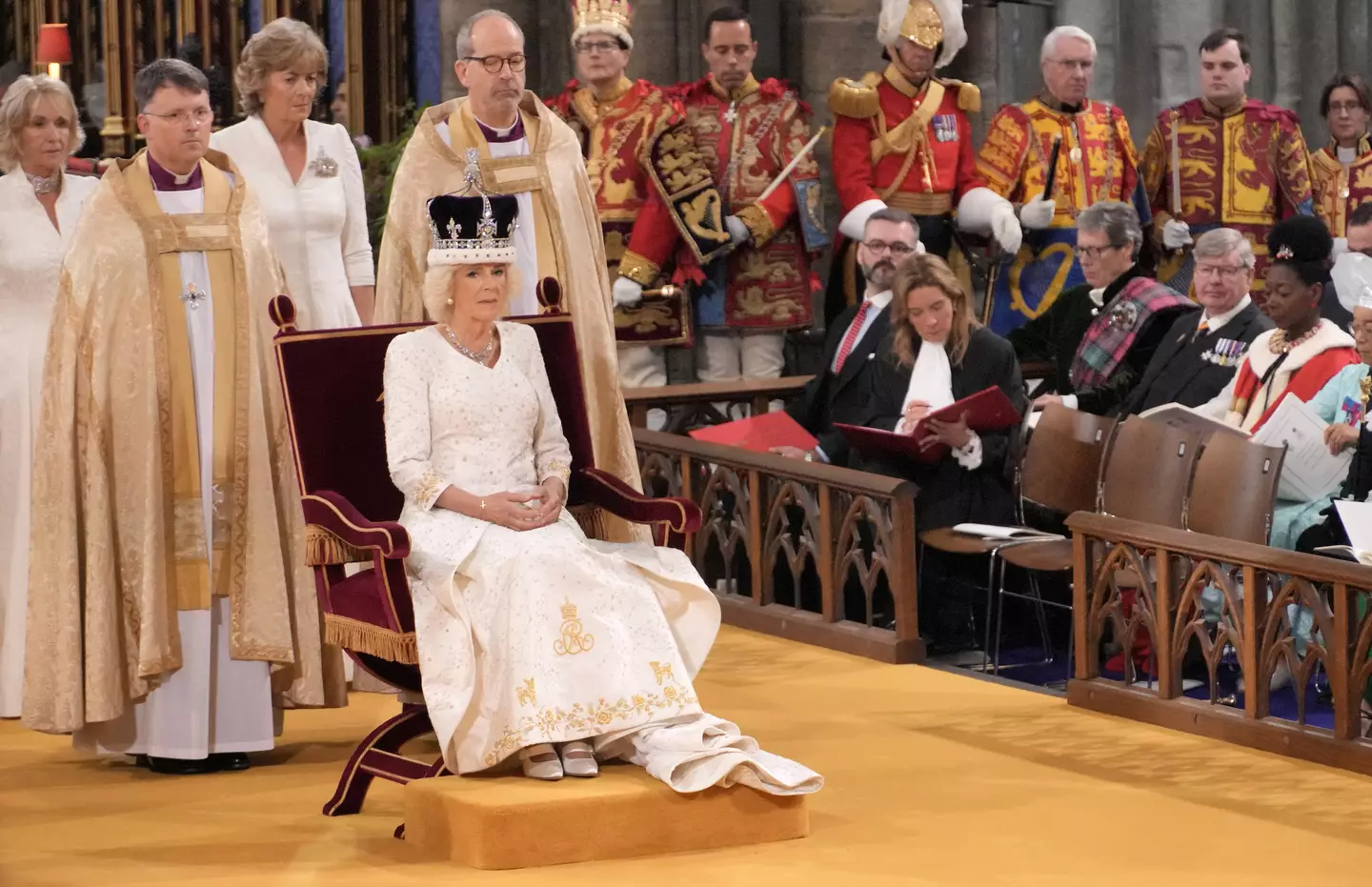 Queen Camilla wore a very specific crown on coronation day. (Jonathan Brady - WPA Pool/Getty Images)