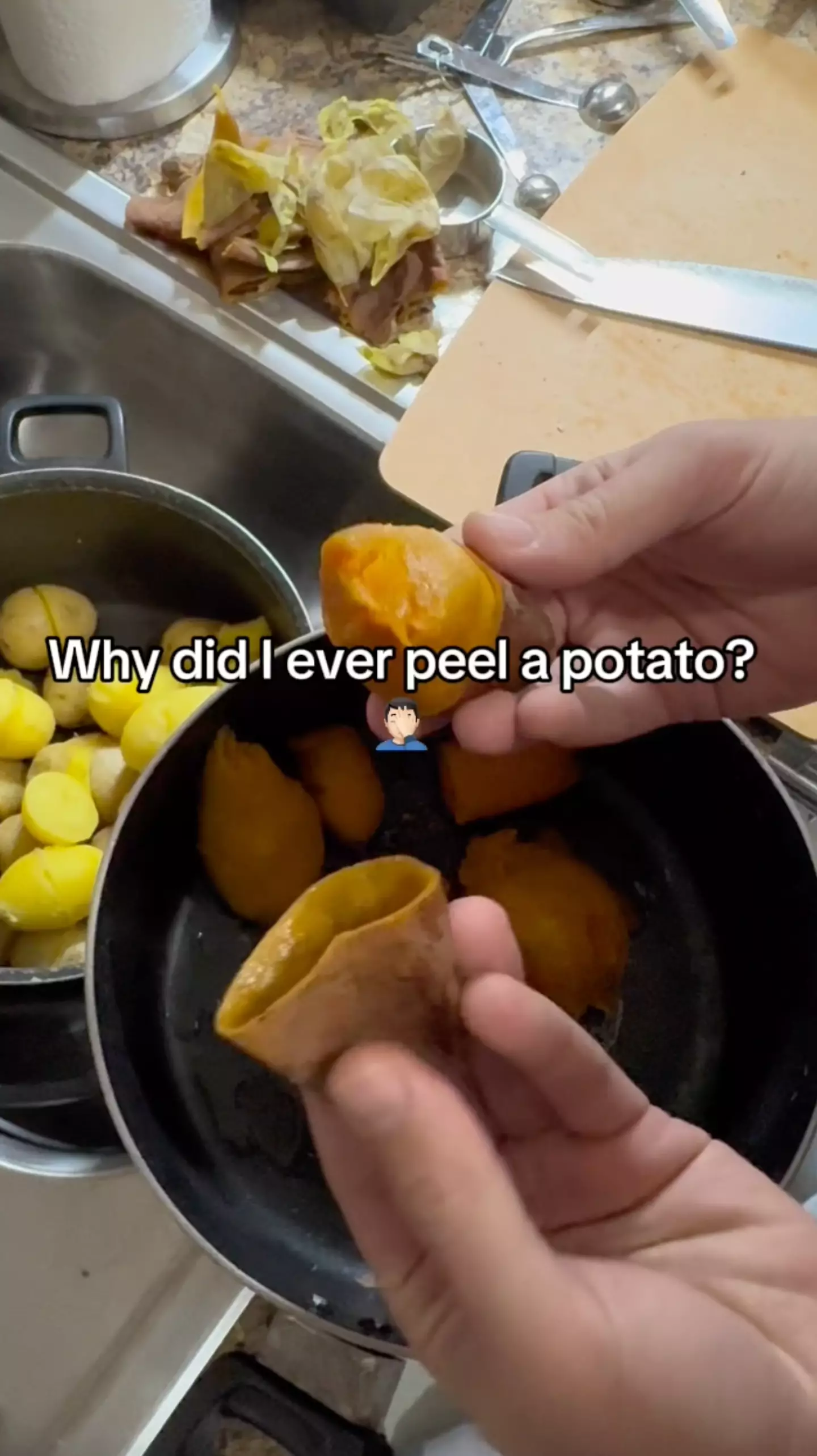 Yes, the hack works on sweet potatoes too.