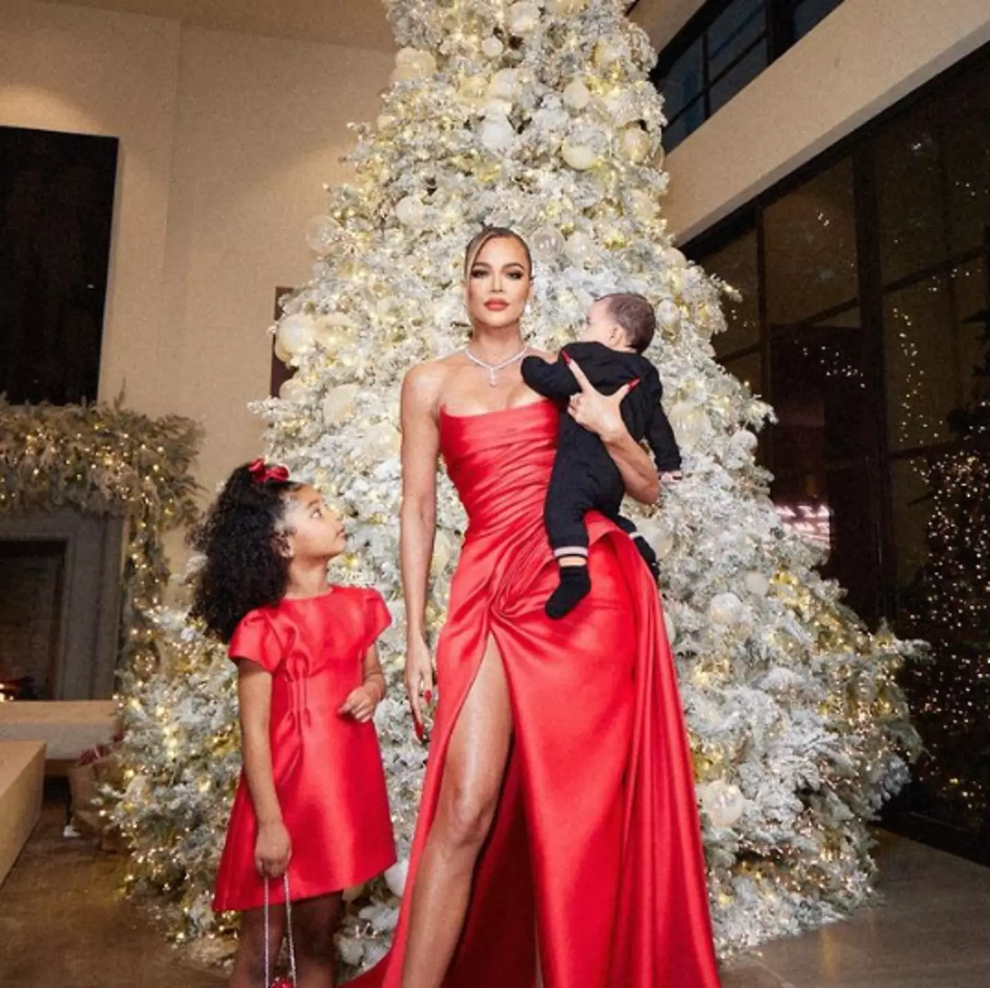 Khloe Kardashian shared a Christmas photo of her son.