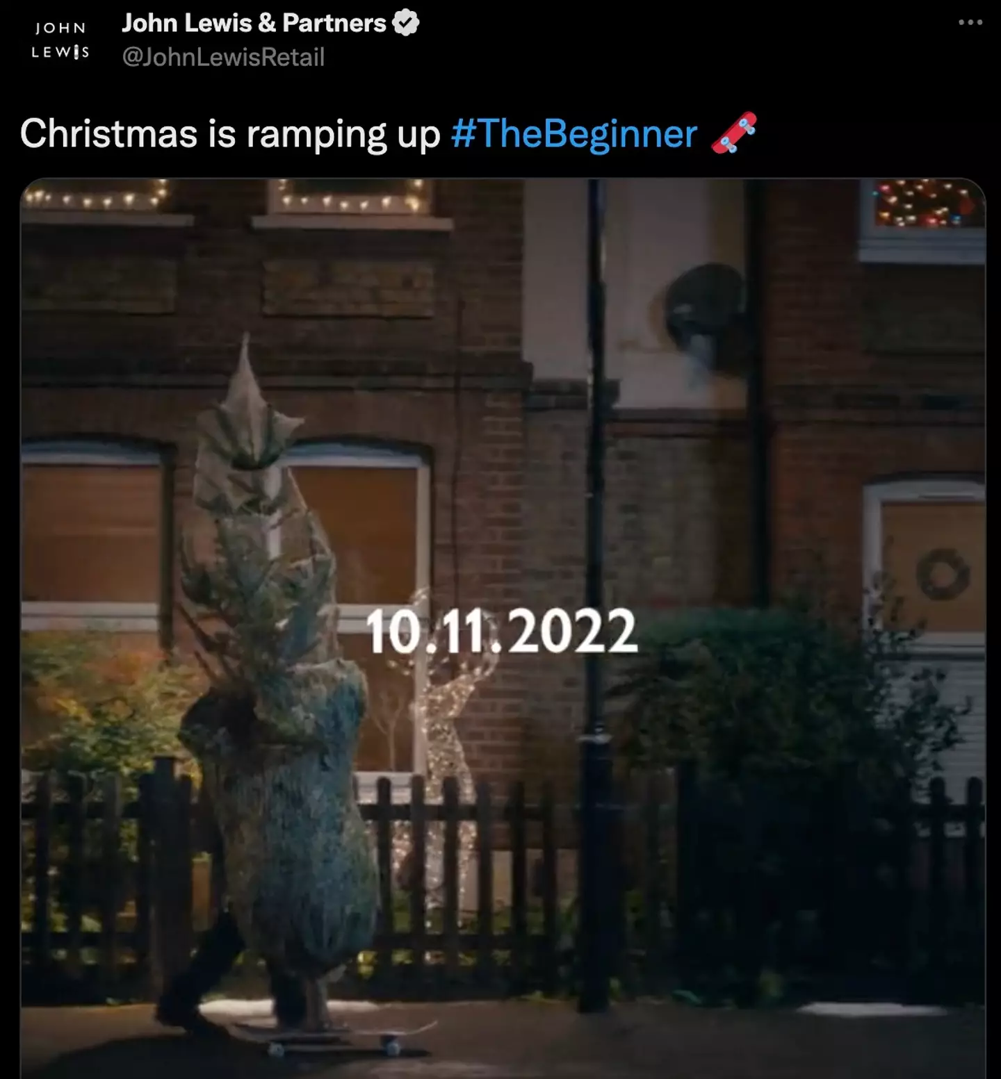 John Lewis teased the advert yesterday on Twitter.