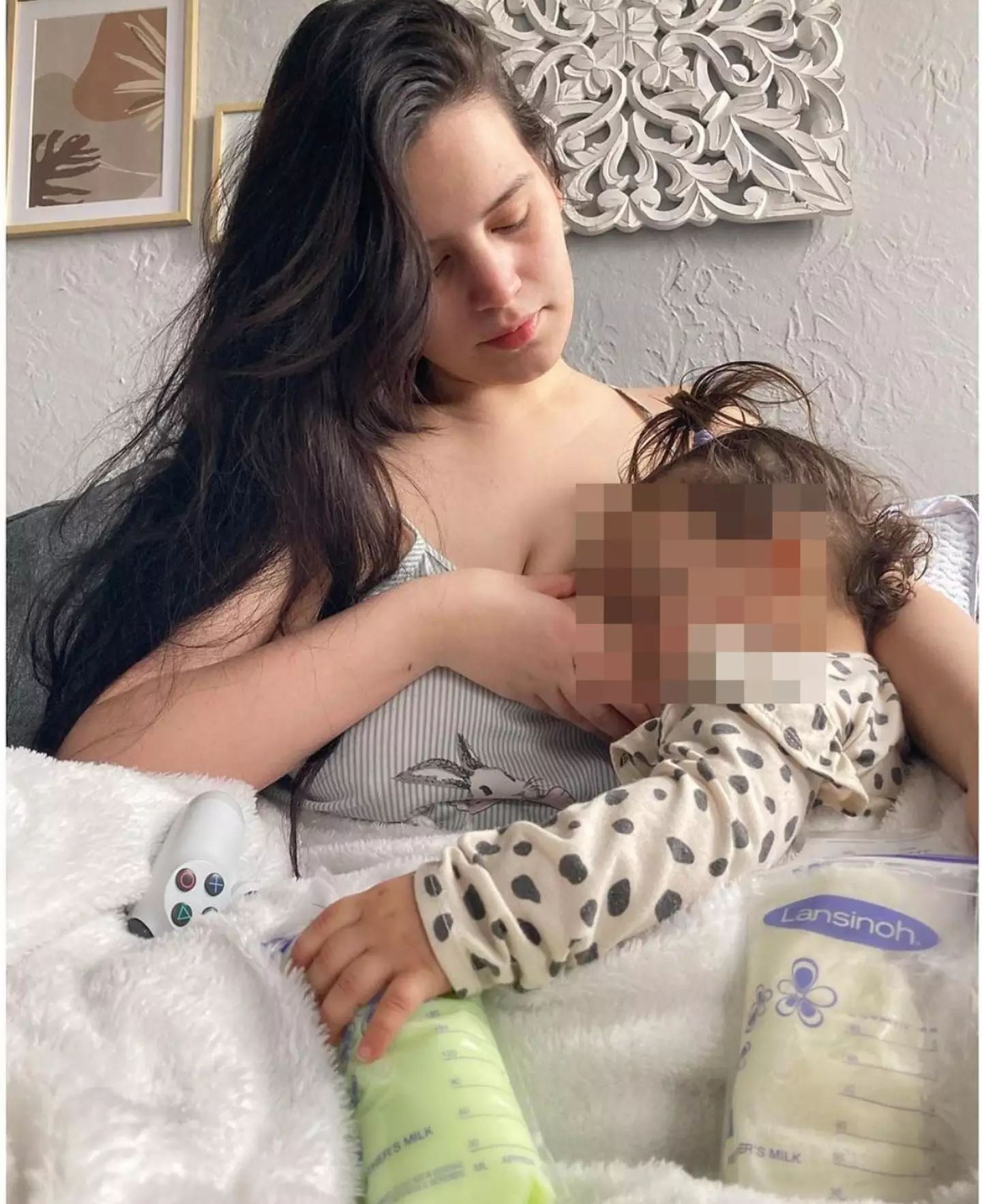 Ashmiry was breastfeeding when she tested positive (