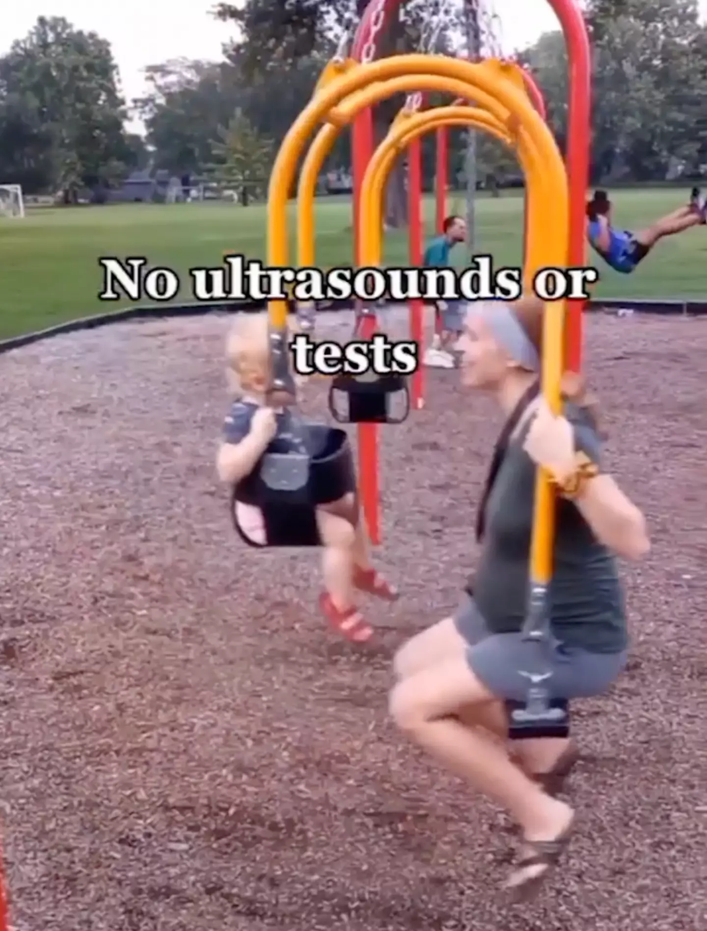 The mum said she carried out her own prenatal tests at home - like measuring her blood pressure.