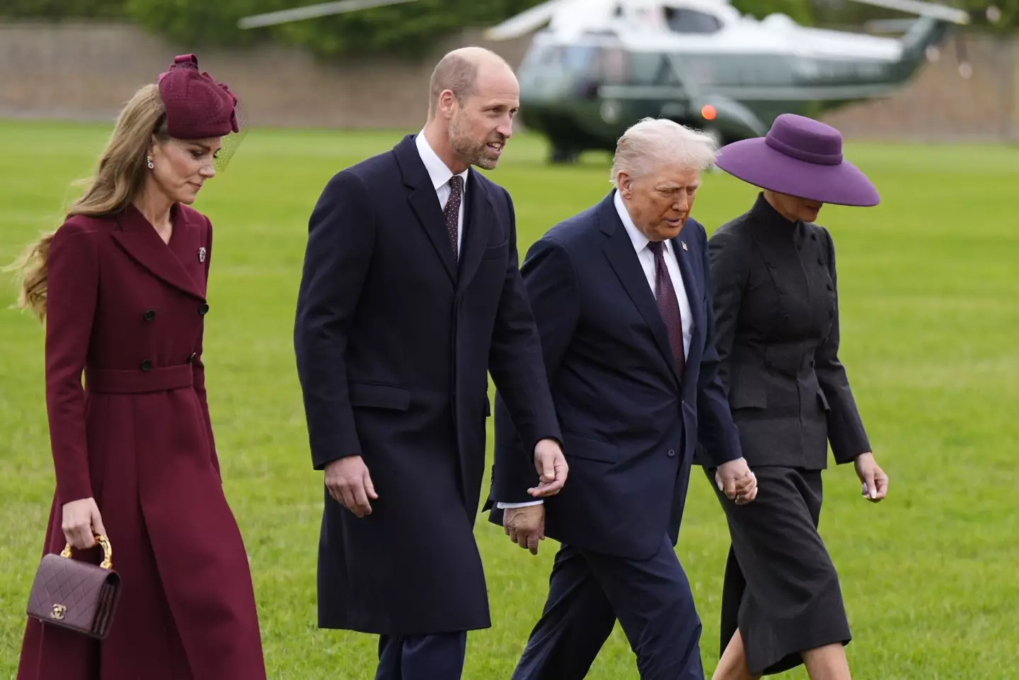 The US president and First Lady were greeted by the Prince and Princess of Wales (Aaron Chown - WPA Pool/Getty Images)