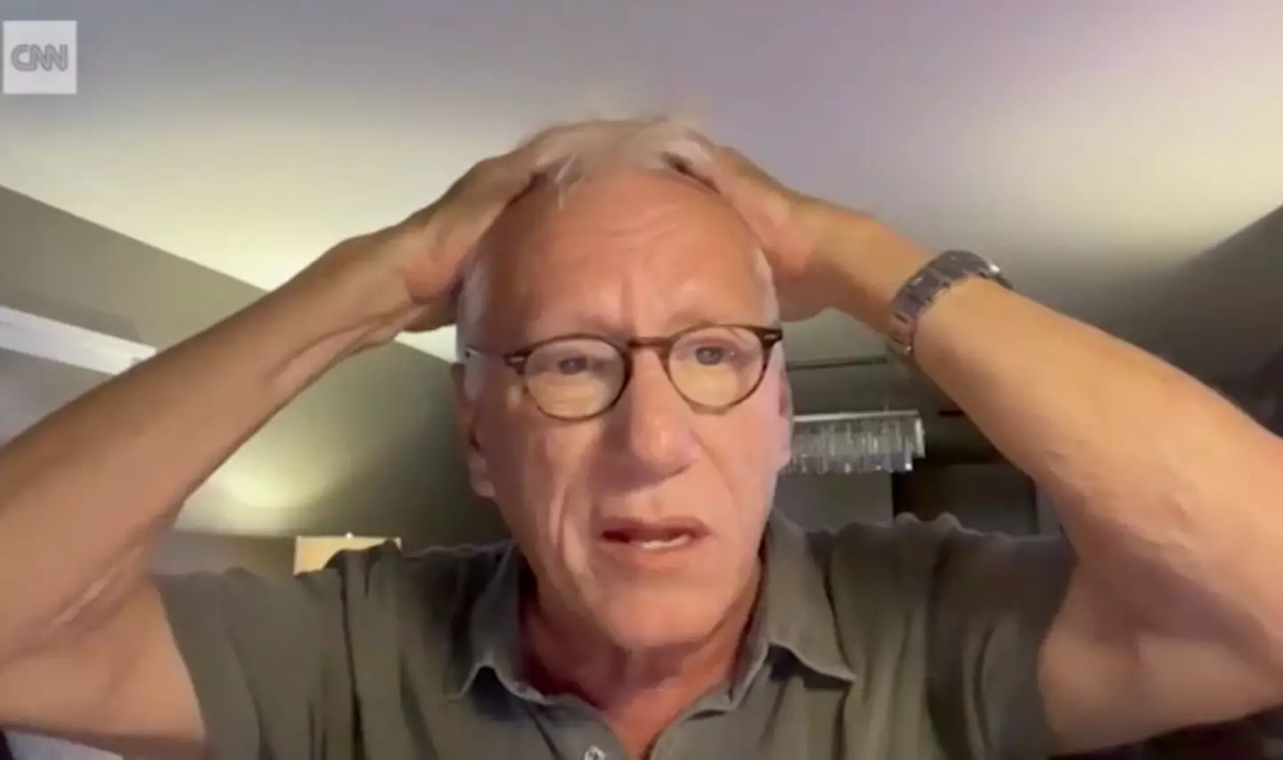 James Woods reacted to the loss of his house on TV (CNN)